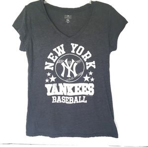 New York Yankees Baseball Blue V Neck Tee